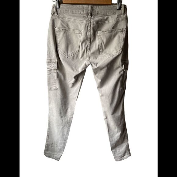 zara women khaki cargo pants size 4 - Picture 2 of 8